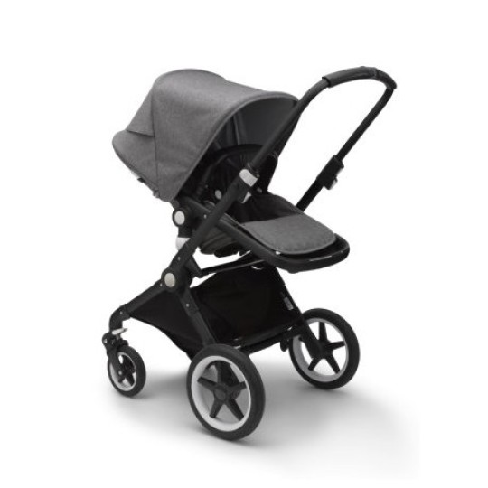 Bugaboo - Lynx completo - Passeggino + Navicella - Colori Bugaboo: Nero/Grigio Melange-Grigio Melange