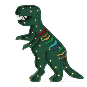 Little Lights - Lampada LED Dino T.Rex verde con regolatore di luminosità - Fatta a mano