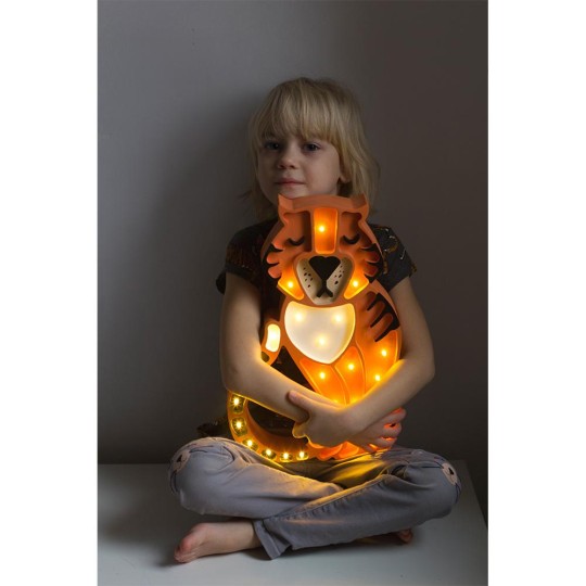 Little Lights - Lampada LED Tigre arancione con regolatore di luminosità - Fatta a mano