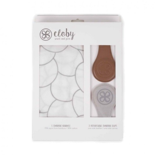 Cloby - Mussola con clip magnetiche - 70% Bamboo - Colore: Marrone