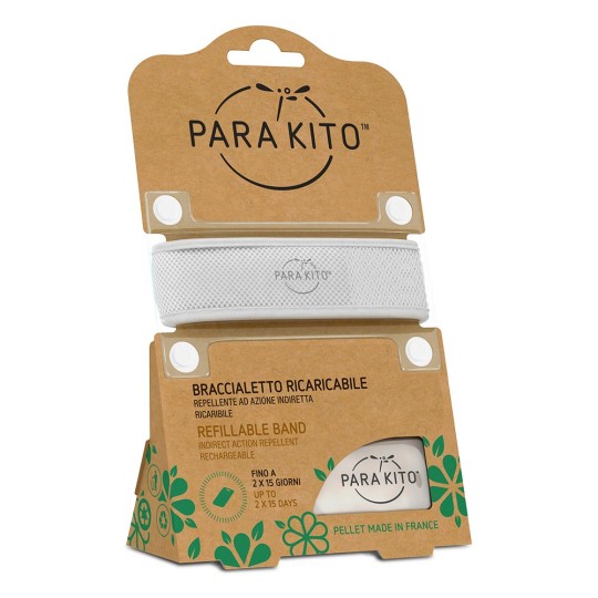 Parakito - Bracciale Adulto antizanzare - Colori Parakito: Bianco
