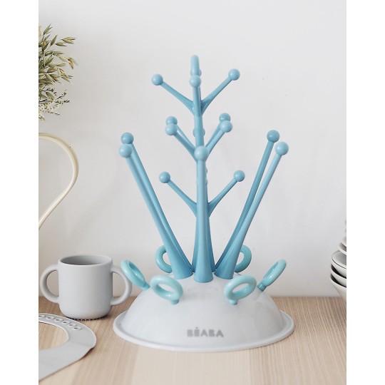 Béaba - Scola Biberon Albero - Impila fino a 6 Biberon - Colore: Azzurro