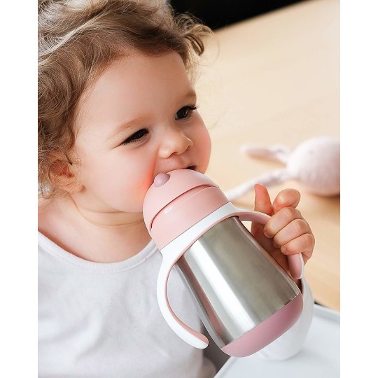 Béaba - Tazza con Cannuccia in Acciaio Inossidabile - 250 ml. Acquistala  ora sul nostro e-shop! - Colore: Rosa