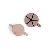 Done By Deer - Set Tazza Snack e Tazza Beccuccio Peekaboo- 100% Silicone Alimentare - Colore: Rosa