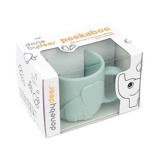 Done By Deer - Tazza Peekaboo 165ml- 100% Silicone - Colore: Azzurro