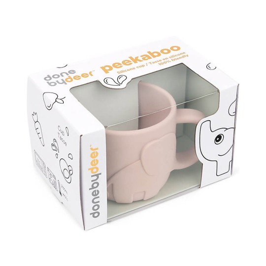 Done By Deer - Tazza Peekaboo 165ml- 100% Silicone - Colore: Rosa