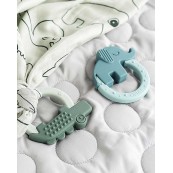 Done by Deer - Set 2 Massaggiagengive Elphee e Croco - 100% Silicone Alimentare - Colore: Blu
