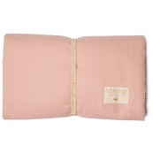 Nobodinoz - Materasso fasciatoio da viaggio Mozart - Cotone bio - Colori Nobodinoz: Misty Pink