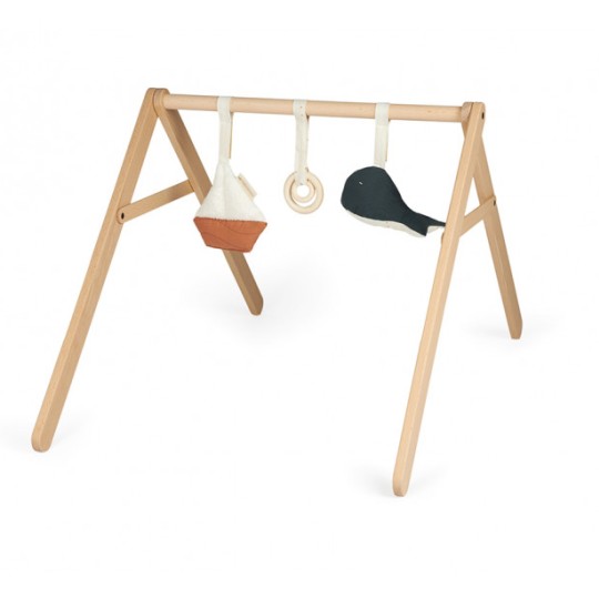 Nobodinoz - Arco giochi per palestrina Growing Green + Set di Giochi - Legno di Faggio
