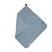 Nobodinoz - Accappatoio a triangolo 73x73 So Cute - Cotone Biologico. - Colori Nobodinoz: Blue