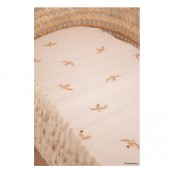 Nobodinoz - Lenzuolino in cotone Bio Melody 40x80 - Colori Nobodinoz: Nude Haiku Birds Nat