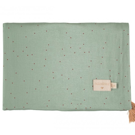Nobodinoz - Copertina Estiva 100x70cm - Mussola di cotone Bio - Colori Nobodinoz: Eden Green