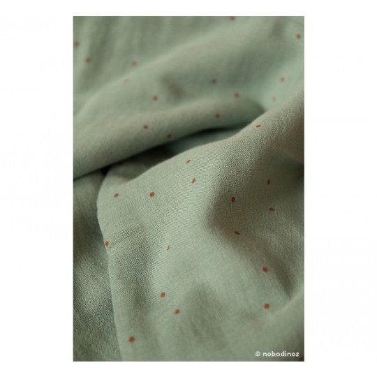 Nobodinoz - Copertina Estiva 100x70cm - Mussola di cotone Bio - Colori Nobodinoz: Eden Green
