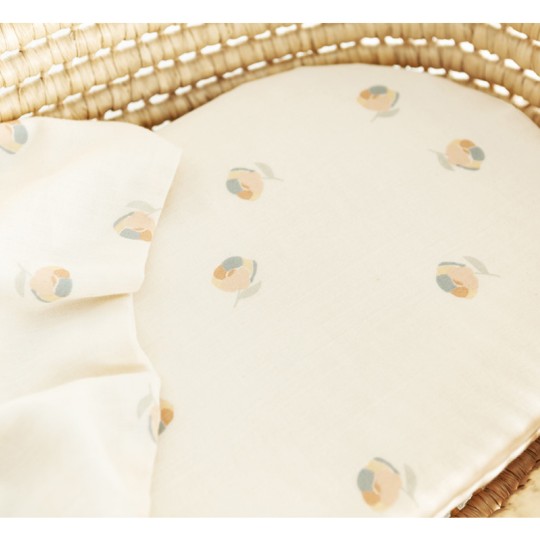 Nobodinoz - Lenzuolino in cotone Bio Melody 40x80 - Colori Nobodinoz: Blossom