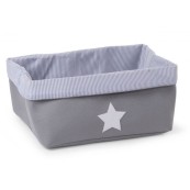 Childhome - Contenitore portaoggetti - 40x30x20 cm - Varianti Childhome: Grigio con Stella