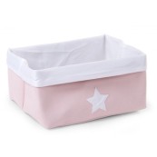 Childhome - Contenitore portaoggetti - 40x30x20 cm - Varianti Childhome: Rosa con Stella