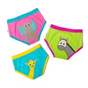 Zoocchini - Mutandine di apprendimento 3/4 Anni - Training Pants - Disegno: Safari bimba