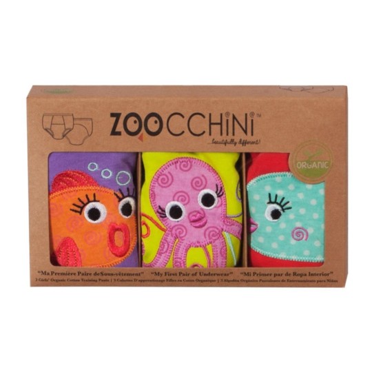 Zoocchini - Mutandine di apprendimento 3/4 Anni - Training Pants - Disegno: Oceano bimba