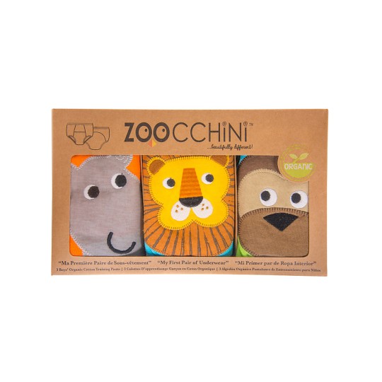 Zoocchini - Mutandine di apprendimento 2/3 Anni - Training Pants - Disegno: Safari bimbo