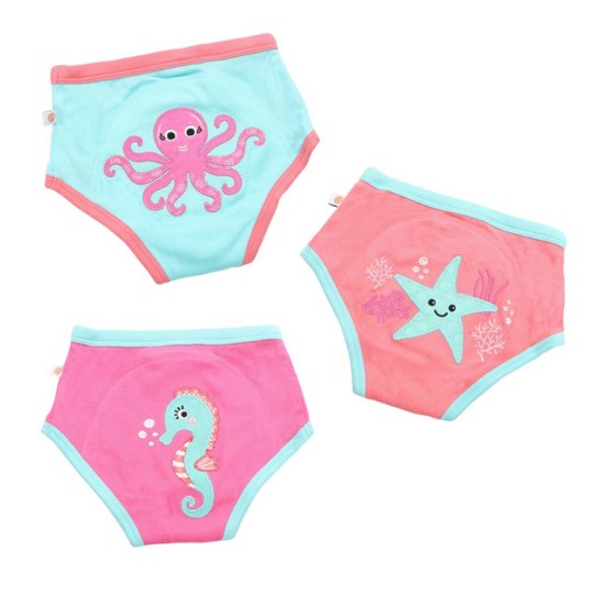 Zoocchini - Mutandine di apprendimento 2/3 Anni - Training Pants - Disegno: Oceano Rosa