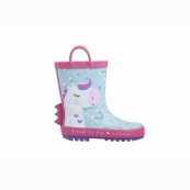 Mr.Tiggle - Stivale da pioggia Unicorno Azzurro - Taglia Scarpe: 23