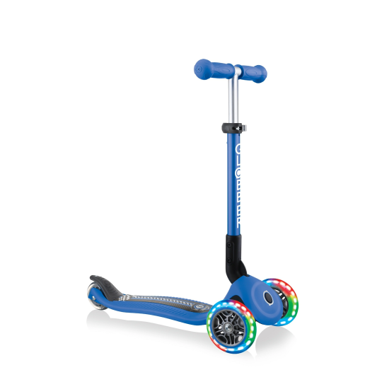 Globber - Monopattino Junior Foldable con luci 3 Ruote - Dai 2 anni - Colori Globber: Racing blue