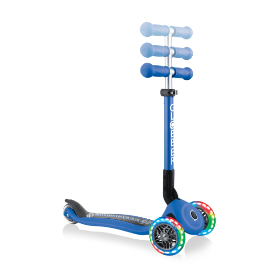 Globber - Monopattino Junior Foldable con luci 3 Ruote - Dai 2 anni - Colori Globber: Racing blue