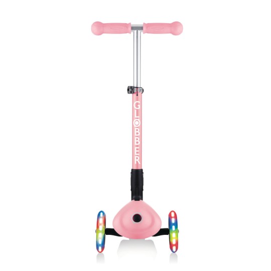 Globber - Monopattino Junior Foldable con luci 3 Ruote - Dai 2 anni - Colori Globber: Pastel pink