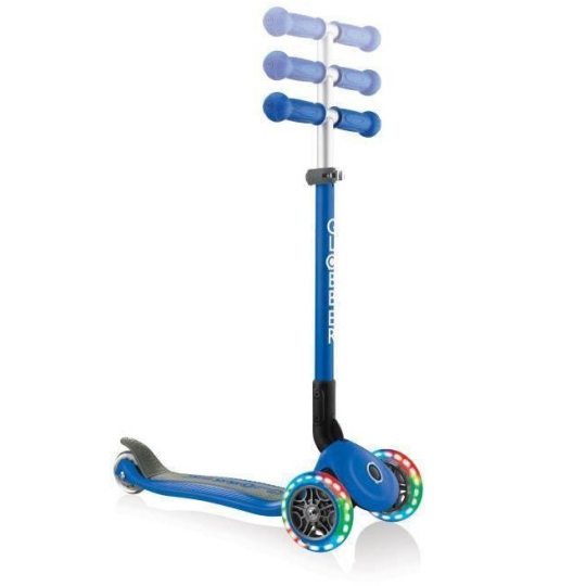 Globber - Monopattino Primo Foldable con luci 3 Ruote - Dai 3 anni - Colori Globber: Blue