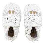 Bobux - Scarpina Soft Sole Tg. L - La cosa migliore dopo i piedi scalzi! - Colore Bobux: Bianco Pois