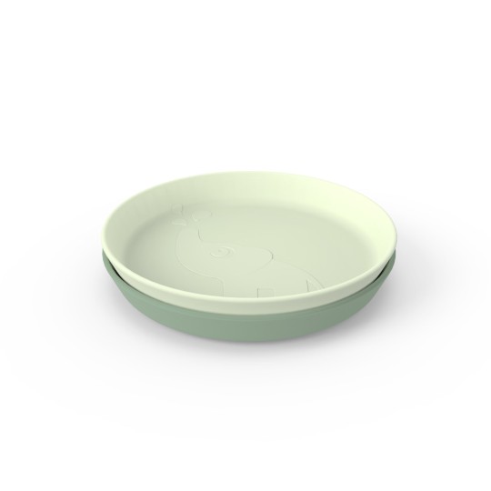 Done By Deer - Set 2 Piattini Pappa Kiddish - 100% Riciclabile senza Melamina
