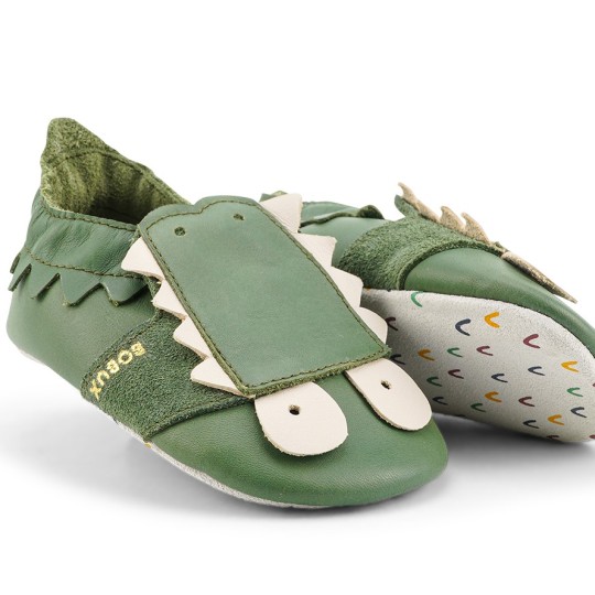 Bobux - Scarpina Soft Sole Tg. S - La cosa migliore dopo i piedi scalzi! - Colore Bobux: Coccodrillo Verde