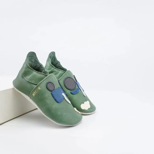 Bobux - Scarpina Soft Sole Tg. M - La cosa migliore dopo i piedi scalzi! - Colore Bobux: Trattore Oliva