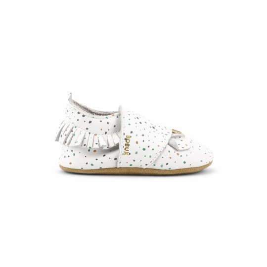Bobux - Scarpina Soft Sole Tg. L - La cosa migliore dopo i piedi scalzi! - Colore Bobux: Bianco Pois