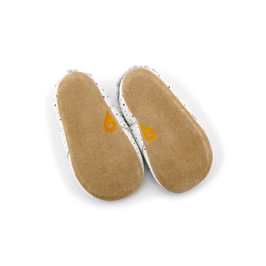 Bobux - Scarpina Soft Sole Tg. L - La cosa migliore dopo i piedi scalzi! - Colore Bobux: Bianco Pois