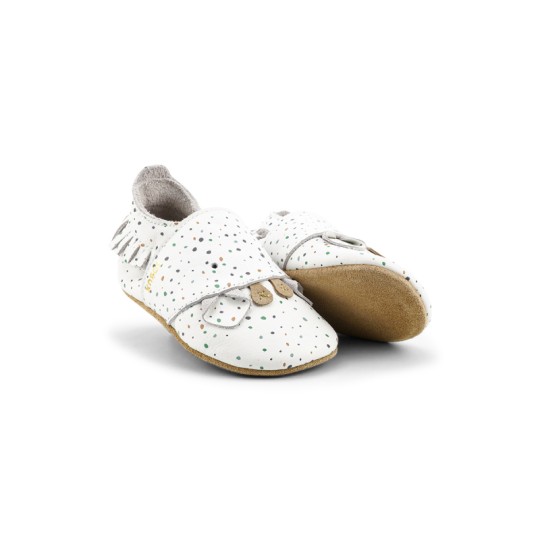 Bobux - Scarpina Soft Sole Tg. L - La cosa migliore dopo i piedi scalzi! - Colore Bobux: Bianco Pois