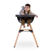 Childhome - Evolu 2 Chair Seggiolone Evolutivo e Convertibile - Da 6 mesi a 6 anni - Varianti Childhome: Antracite/Legno