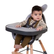 Childhome - Evolu 2 Chair Seggiolone Evolutivo e Convertibile - Da 6 mesi a 6 anni - Varianti Childhome: Antracite/Legno