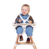 Childhome - Evolu 2 Chair Seggiolone Evolutivo e Convertibile - Da 6 mesi a 6 anni - Varianti Childhome: Bianco/Legno