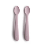Mushie - Set Cucchiai per bambini - 100% Silicone - Versioni Mushie: Soft Lilac