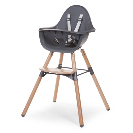 Childhome - Evolu 2 Chair Seggiolone Evolutivo e Convertibile - Da 6 mesi a 6 anni - Varianti Childhome: Antracite/Legno