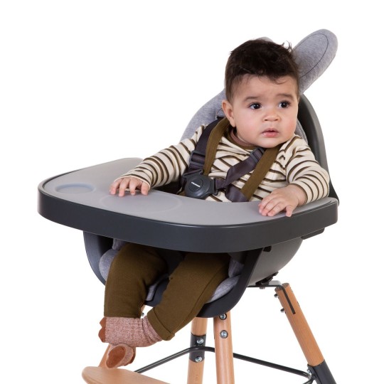 Childhome - Evolu 2 Chair Seggiolone Evolutivo e Convertibile - Da 6 mesi a 6 anni - Varianti Childhome: Antracite/Legno