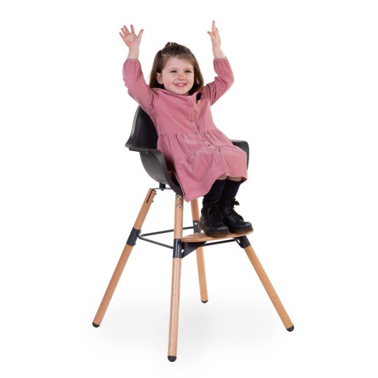 Childhome - Evolu 2 Chair Seggiolone Evolutivo e Convertibile - Da 6 mesi a 6 anni - Varianti Childhome: Antracite/Legno