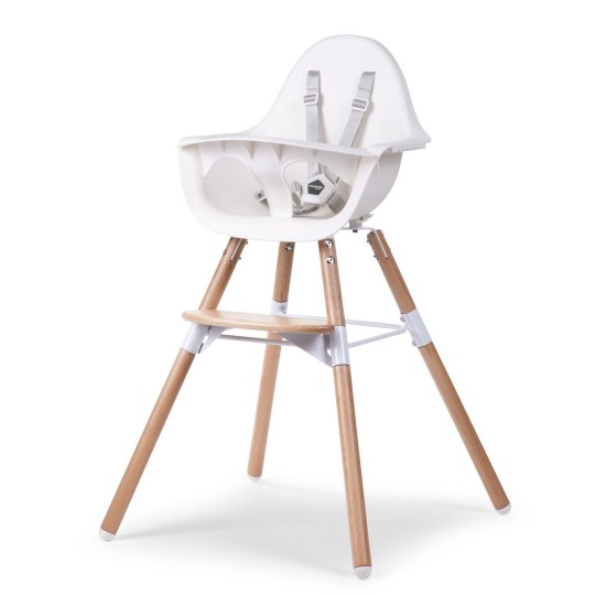 Childhome - Evolu 2 Chair Seggiolone Evolutivo e Convertibile - Da 6 mesi a 6 anni - Varianti Childhome: Bianco/Legno