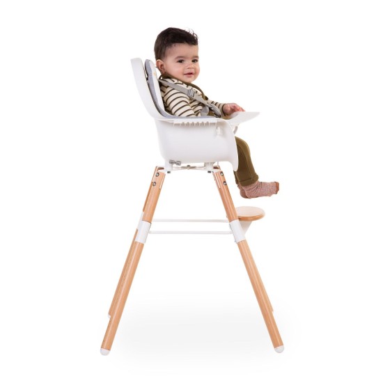 Childhome - Evolu 2 Chair Seggiolone Evolutivo e Convertibile - Da 6 mesi a 6 anni - Varianti Childhome: Bianco/Legno