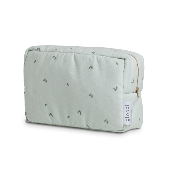 Gloop - Beauty case impermeabile - 100% Cotone Biologico - Colori Gloop: Green