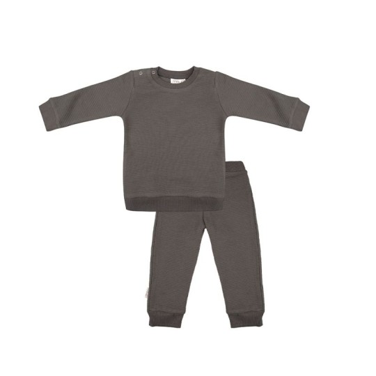Little Indians - Tuta Waffle Olive - Cotone Bio
