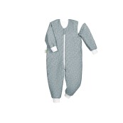 Baby Nest - Sacco nanna con maniche tog 2.5 (110/116cm) - Colori Baby Nest: Grigio con foglie