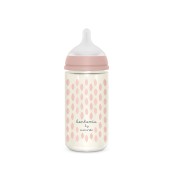 Suavinex - Biberon Bonhomia Vetro 240 ml - Tettarela silicone simmetrica - Colori Suavinex: Rosa