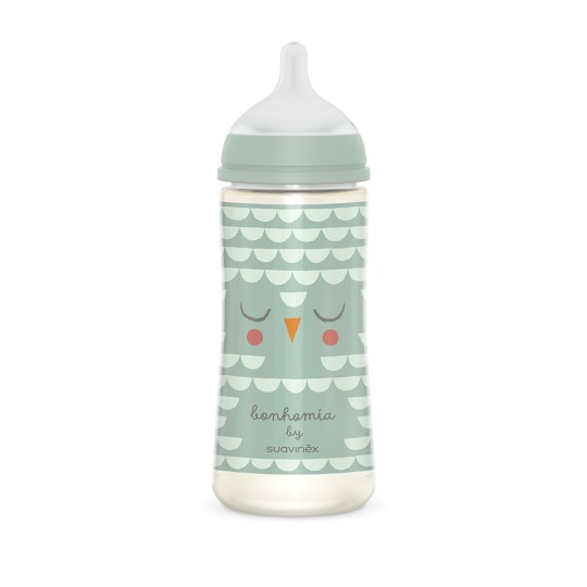 Suavinex - Biberon Bonhomia Poliammide 360ml - Tettarela silicone simmetrica - Colori Suavinex: Verde